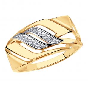 Золотое кольцо Александра с фианитом кл4049ск фото