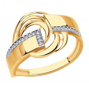 Золотое кольцо Александра с фианитом кл4052ск фото