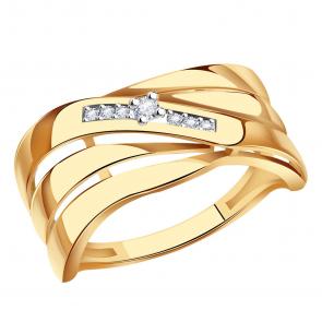 Золотое кольцо Александра с фианитом кл4077ск фото