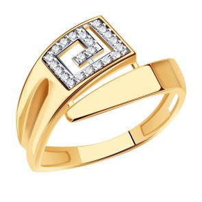 Золотое кольцо Александра с фианитом кл4142ск фото