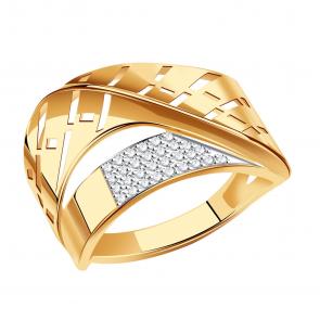 Золотое кольцо Александра с фианитом кл4159ск фото