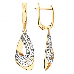 Золотые серьги Александра кл4169асбк фото