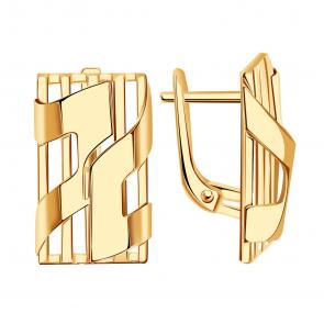 Золотые серьги Александра кл4176аск фото