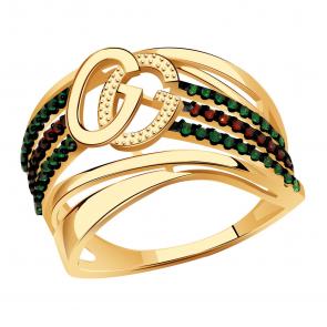 Золотое кольцо Александра с фианитом кл4191-20ск-зк фото