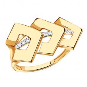 Золотое кольцо Александра с фианитом кл4218ск фото