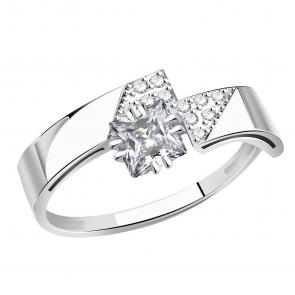 Кольцо из белого золота Александра с фианитом кл4226сб фото