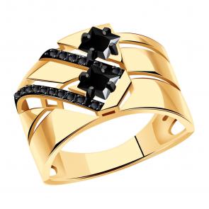 Золотое кольцо Александра с фианитом кл4232-20ск-ч фото