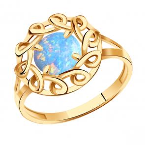 Золотое кольцо Александра с опалом кл4273-15ск фото