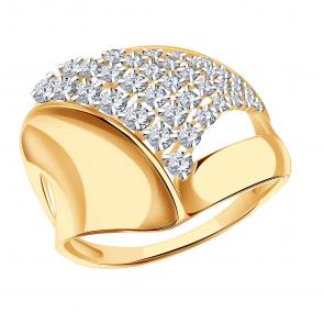 Золотое кольцо Александра с фианитом кл4318ск фото