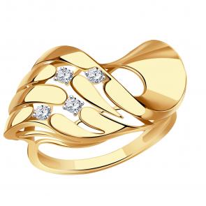 Золотое кольцо Александра с фианитом кл4336ск фото