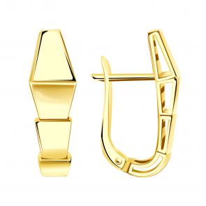 Серьги из лимонного золота Символ года Змея Александра кл4389асл фото