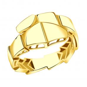 Кольцо Символ года Змея из лимонного золота Александра кл4389сл фото