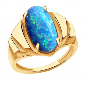 Золотое кольцо Александра с опалом кл4497-15ск фото