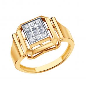Золотое кольцо Александра с фианитом кл4506ск фото