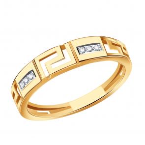 Золотое кольцо Александра с фианитом кл4507ск фото
