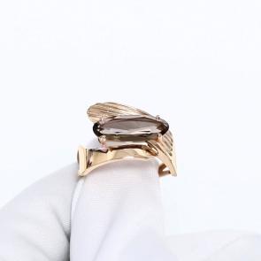 Золотое кольцо Александра с раухтопазом кл4570-4ск фото