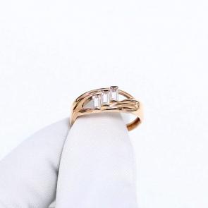 Золотое кольцо Александра с фианитом кл4596ск фото