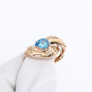 Золотое кольцо Александра с топазом кл4622-78ск фото