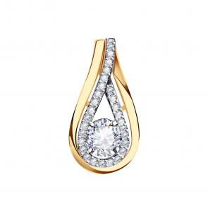 Золотая подвеска Александра с фианитом п1071ск фото