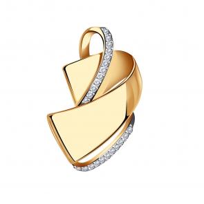 Золотая подвеска Александра с фианитом п1073ск фото