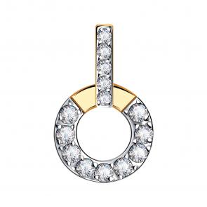 Золотая подвеска Александра с фианитом п1206ск фото