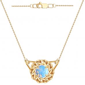 Золотое колье Александра с опалом п1280-15ск фото