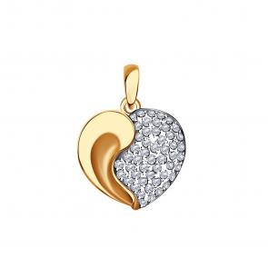 Золотая подвеска Александра с фианитом п728ск фото