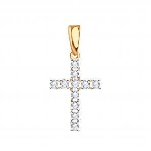 Золотая подвеска Александра с фианитом п897ск фото