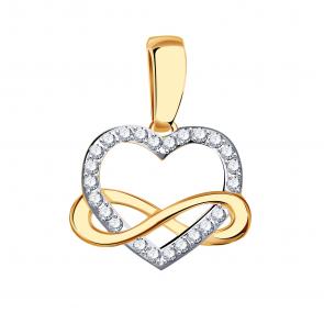 Золотая подвеска Александра с фианитом п983ск фото