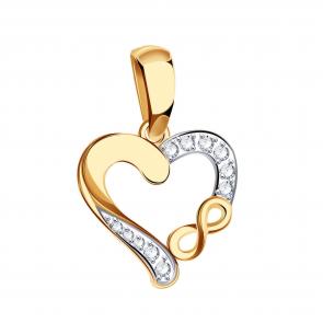 Золотая подвеска Александра с фианитом п988ск фото