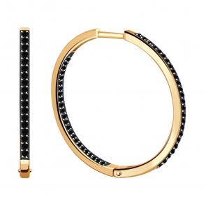 Золотые серьги Александра с фианитом с559-20ск-ч фото