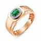 Золотое кольцо ERA Jewellery с бриллиантом и изумрудом