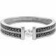 Кольцо из белого золота ERA Jewellery с бриллиантом и чёрным бриллиантом