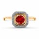 Золотое кольцо ERA Jewellery с бриллиантом и рубином