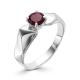 Серебряное кольцо АЛЬКОР с гранатом