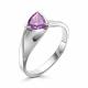 Серебряное кольцо АЛЬКОР с аметистом