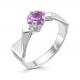 Серебряное кольцо АЛЬКОР с аметистом