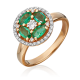 Золотое кольцо Platina с бриллиантом и изумрудом