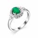 Серебряное кольцо АЛЬКОР с фианитом и агатом