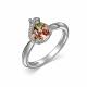 Серебряное кольцо АЛЬКОР с фианитом и султанитом