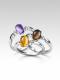 Серебряное кольцо АЛЬКОР с фианитом и цитрином