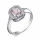 Серебряное кольцо АЛЬКОР с фианитом и кварцем