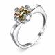 Серебряное кольцо АЛЬКОР с фианитом и султанитом