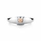 Серебряное кольцо АЛЬКОР с золотой накладкой и бриллиантом