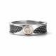 Серебряное кольцо АЛЬКОР с золотой накладкой и бриллиантом
