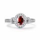 Серебряное кольцо АЛЬКОР с фианитом и гранатом