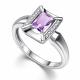 Серебряное кольцо АЛЬКОР с фианитом и аметистом
