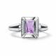 Серебряное кольцо АЛЬКОР с фианитом и аметистом