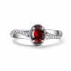 Серебряное кольцо АЛЬКОР с фианитом и гранатом