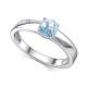 Серебряное кольцо АЛЬКОР с топазом и бриллиантом